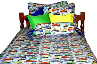 trains bedding and train sheets
