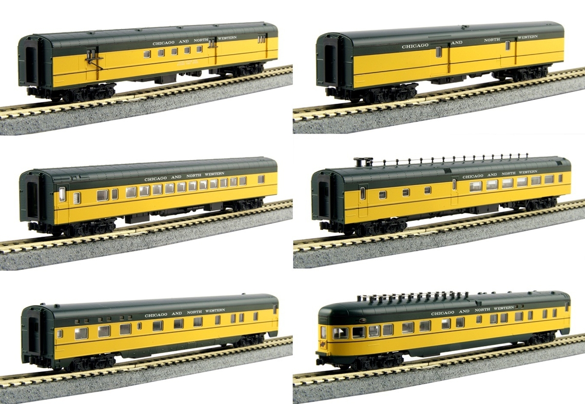Chicago & North Westerm Smoothside Passenger Car Set, (6 Car Set)N