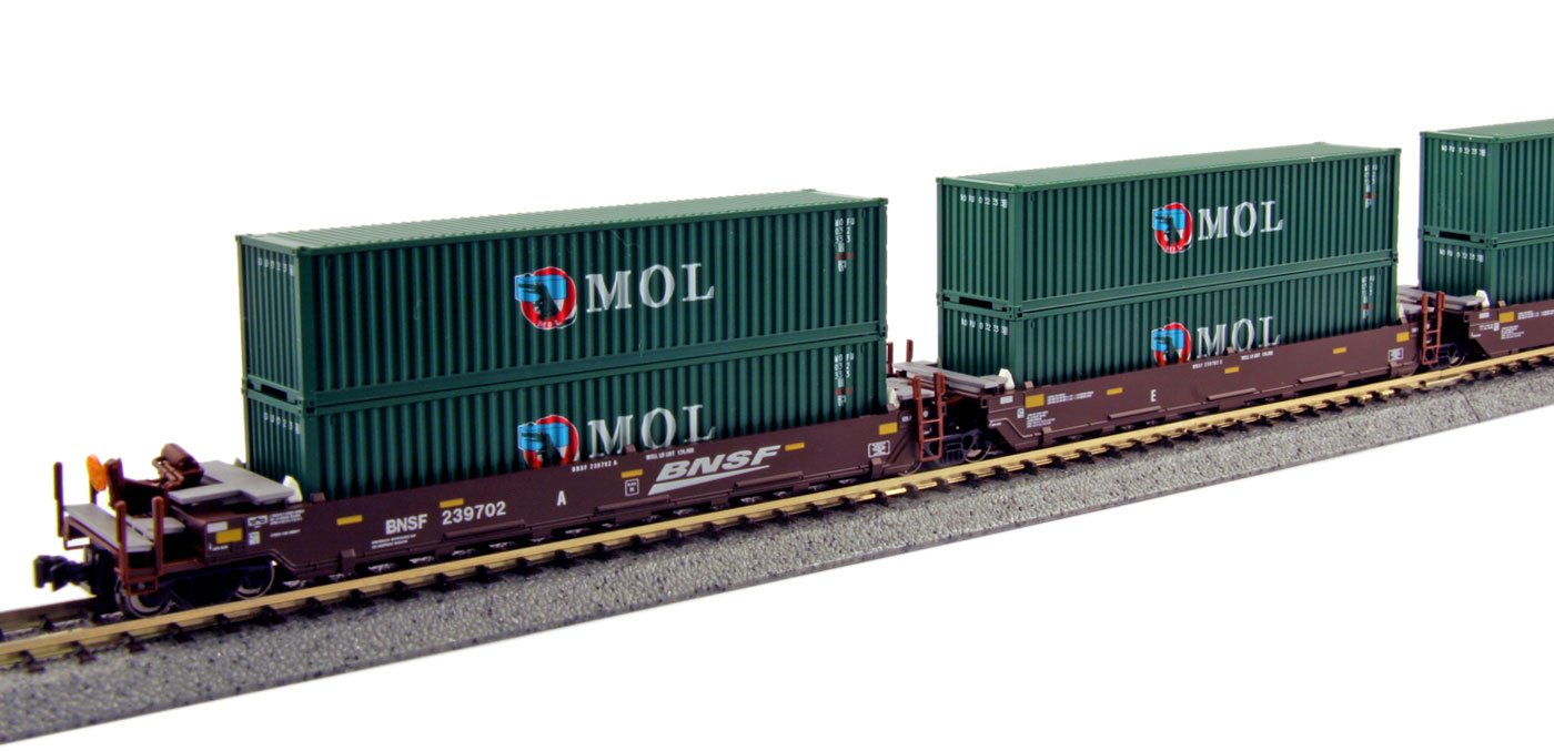 Gunderson MAXII Double Stack Car BNSF SwooshN Scaleby Kato A