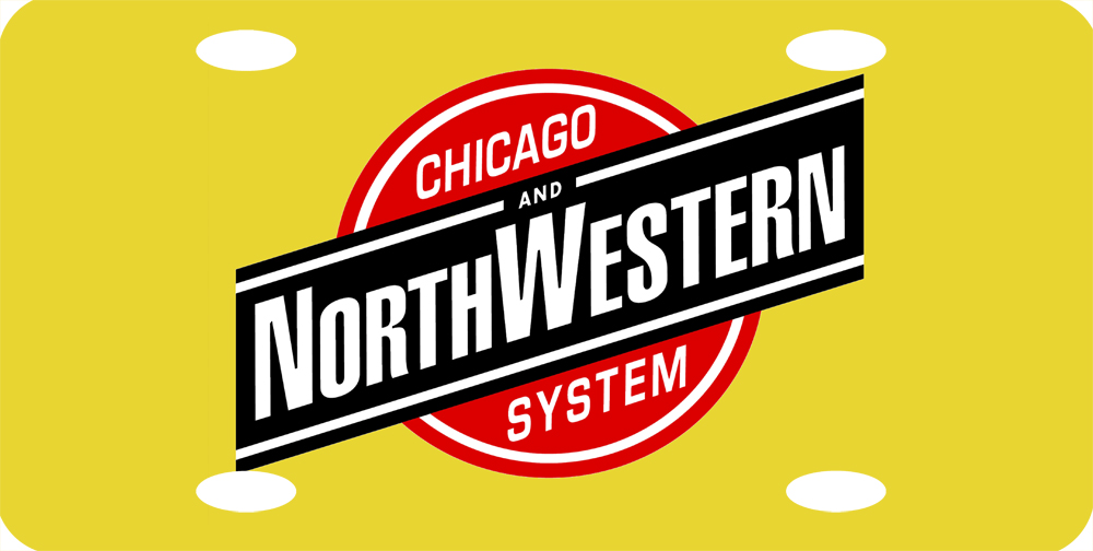 Chicago & North Western License Plate