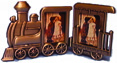 Pewter Train Picture Frame