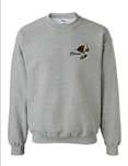 Chessie the Railroad Kitten Gray Embroidered Adult Crew Sweatshirt
