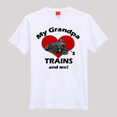 My Grandpa Loves Trains and Me Kids T-Shirts and Sweatshirts