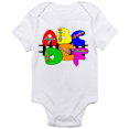 ABCs Baby Train Onesie in White