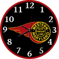 Western Maryland Railroad Logo Round Clock