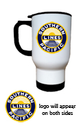 14 oz Stainless Steel Southern Pacific Train Travel Coffee Mug