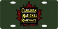 Canadian National Maple Leaf Logo License Plate