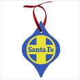 Santa Fe Logo Aluminum Christmas Ornament