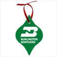 Burlington Northern Aluminum Logo Christmas Ornament