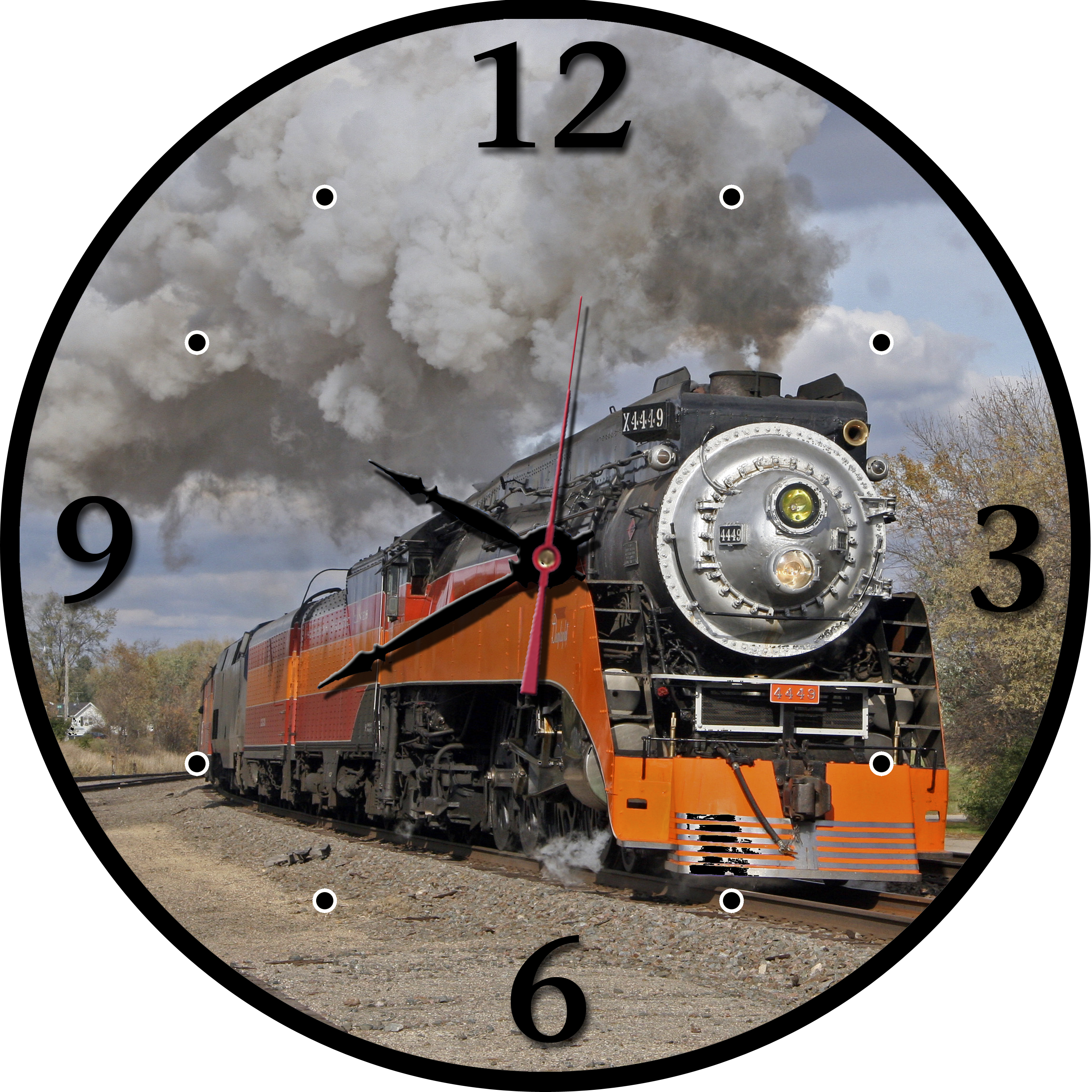Часы поезд. Southern Pacific 4449. Часы с поездом. Часовые поезда. Часы с поездом на циферблате.