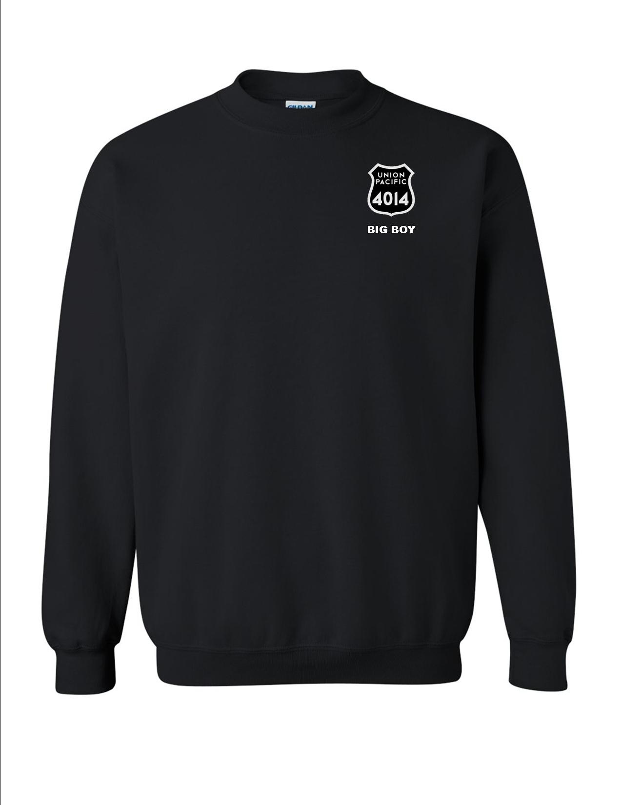 Union Pacific 4014 Embroidered Black Crew Sweatshirt - A-Trains.com