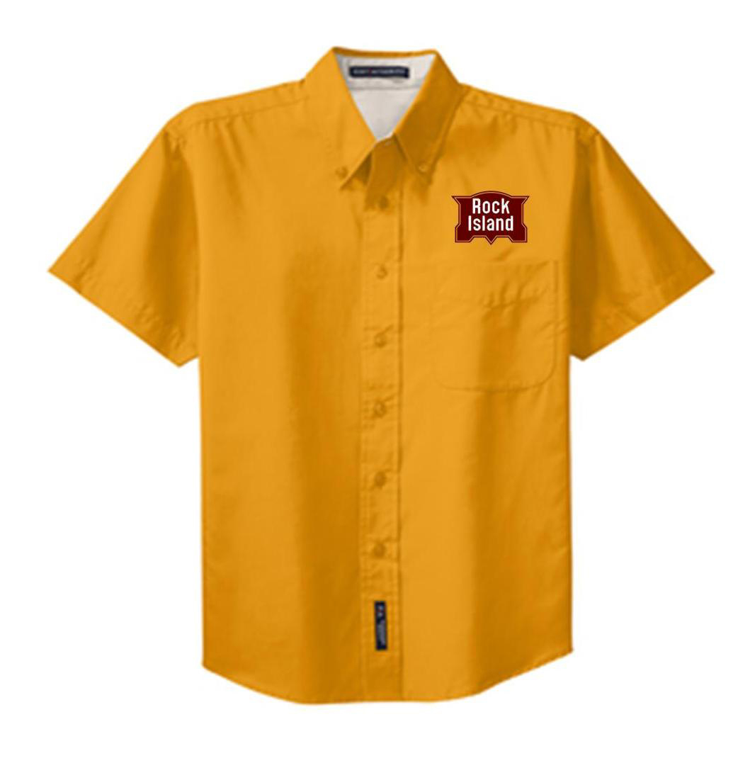 Rock Island Short Sleeve Embroidered Dress Shirt