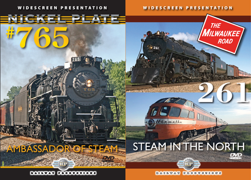 Milwaukee Road 261/Nickel Plate 765 Combo DVD Set - A-Trains.com