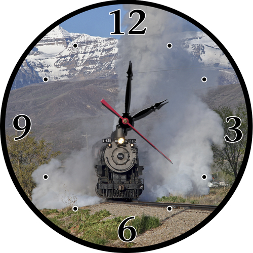 Union Pacific 618 Round Photo Clock